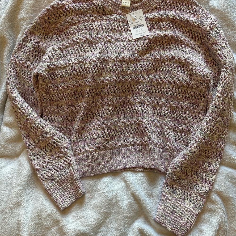 Crewcuts Lavender Knit Sweater